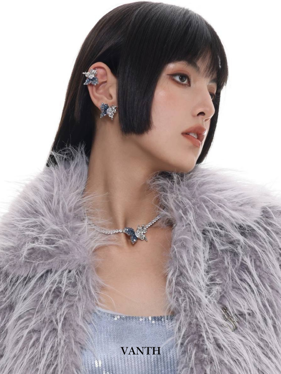 Ice Crystal Butterfly Küpe